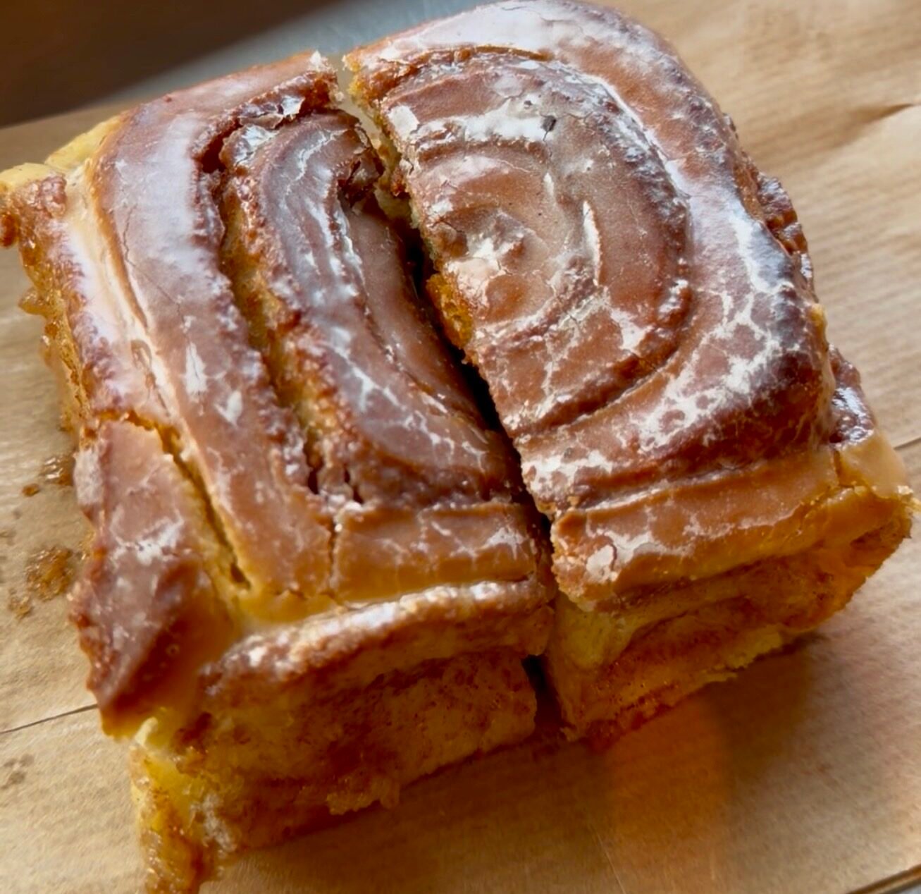Cinnamon bun from 280 Bakarí in Reykjavík, Iceland